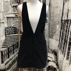 Free People Black Romper Corduroy Skirt size 2